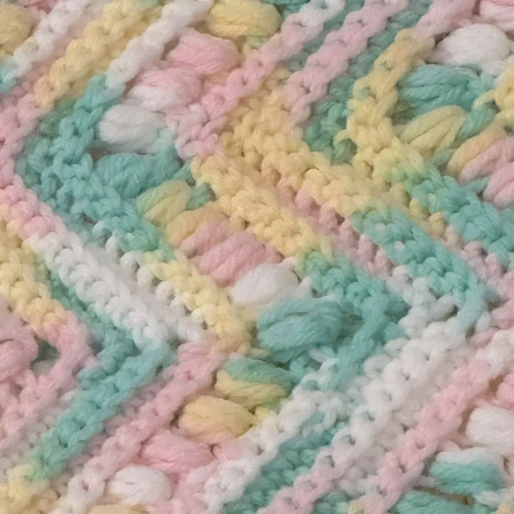 Afghan Colorful Chevron pattern Baby Afghan excellent handmade clean and soft